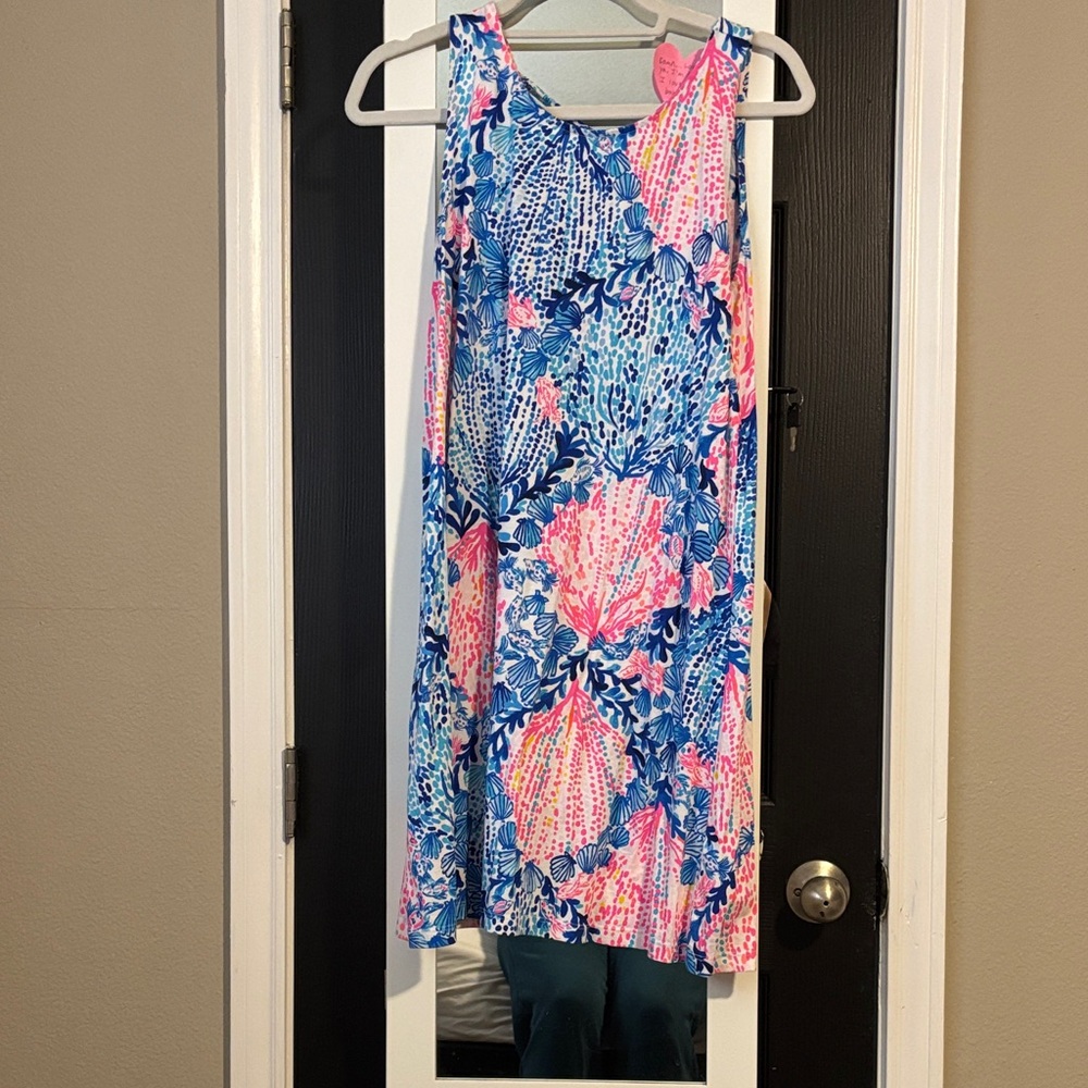 Lilly Pulitzer Blue and Pink Patterned Dress